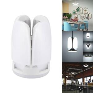 LED Garage Light E27 Bulb Deformable Ceiling Fixture Lamp Lights Workshop L8R1
