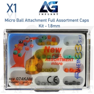 Micro Ball Attachment Full Assortment Silicone Caps Kit Dental Fixture Rhein83 - Picture 1 of 11