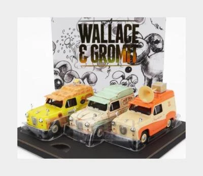 1:43 CORGI Austin Set 3X Delivery Van Wallace & Gromit Aardman Various CC80505 - Immagine 1 di 2