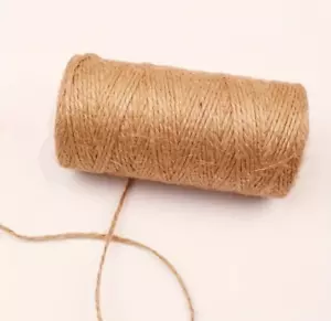 Brown Jute Gift String Rustic Shabby Craft 3ply 2mm Thick Gardening Twine 100m - Picture 1 of 12