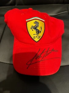 john Surtess Formula 1 Driver World Champion Hand Signed Baseball Cap Ferrari - Picture 1 of 4