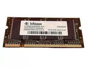 Memoria Portátil Infineon 256MB DDR 333 CL2 5 HYS64D32020GDL-6-C - Imagen 1 de 3