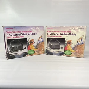 2-RARE Vtg RADIO SHACK Walkie Talkie Headset TRC-507 21-407 Wireless 80s Retro - Picture 1 of 12