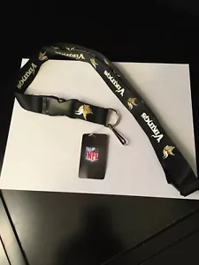 Minnesota Vikings NFL Break Away Schlüsselband mit doppelseitigem Logo/Grafik schwarz - Bild 1 von 5