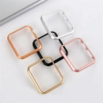 Aluminum Metal Cover for Apple Watch Case 40 44mm  41 45mm 38 42mm Protect Frame - Image 1 of 4