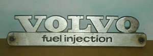 Vintage 1970's Volvo "Fuel Injection" Emblema trasero 7" Chrome Car Name Badge Part - Imagen 1 de 4