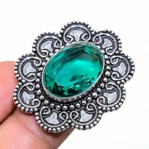 Mint Tourmaline Gemstone Handamade 925 Sterling Silver Jewelry Ring Sz 7 (US) - Picture 1 of 1