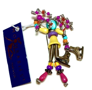 MOONBABIES ICE SKATER BROOCH STICK PIN, HANDCRAFTED IN THE USA, NEW WITH TAGS - Picture 1 of 1