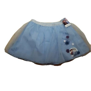 Disney Frozen II Elsa Blue Glitter Tutu Costume Skirt w/Shorts Size LG/G (10/12) - Picture 1 of 12
