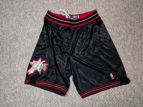 Authentic NBA Pro Cut Philadelphia 76ers Shorts SZ 40+1 Retro Throwback RARE Cover