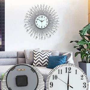 23.6 inch Large Wall Clock Quartz Clocks Diamond-Studded Wall Decor for Home - Picture 1 of 20