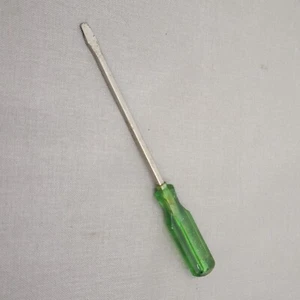 Destornillador Hoja Plana Vintage Zonfine Nº 3889 Mango Verde Largo Largo - Imagen 1 de 9
