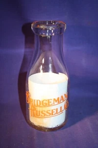 Pint Milk Bottle Bridgeman Russell Dairy Duluth Minnesota Michigan Wisconsin - Picture 1 of 6