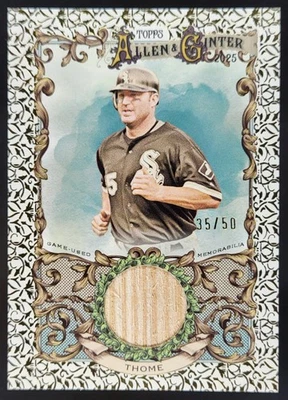 Reliquias de tamaño completo Topps Allen & Ginter Jim Thome 2025 espalda A&G/50 White Sox LR Foto 1 de 4