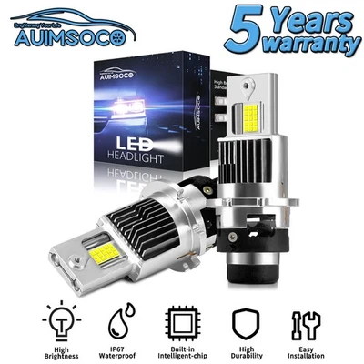 For Mercedes-Benz SLK350 2005-2011 D2S LED Headlight White Bulbs High Low Beam - Image 1 of 4