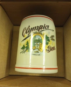 OLYMPIA BIERKRUG "VIEL GLÜCK" NOS OVP BREWERIANA WERBUNG CERMARTE - Bild 1 von 5