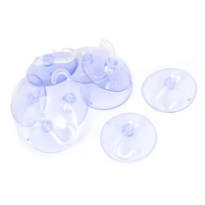 10 PCS Clear Suction Cup Kitchen Cabinet Glass Windows Sucker Vacuum Hooks - Image 1 of 4
