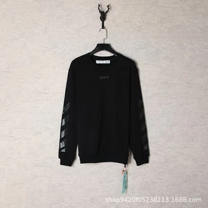 OFFS new OW ink arrow pattern round neck pullover sweater WHITES - Picture 1 of 15