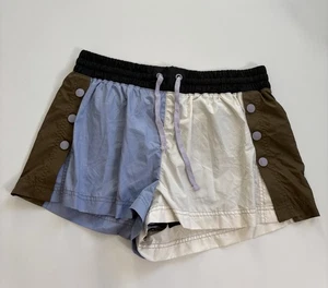 Pantalones Cortos Free People Movement Invigorate Color Block Marrón Azul Beige Talla Grande - Imagen 1 de 10