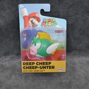 Super Mario World DEEP CHEEP Jakks Pacific 2.5" Figure World of Nintendo 40998 - Picture 1 of 10