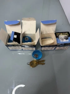 Lot of 3 Ilco • 7165YA2-26D-KA2 • Matching Brass Mortise Lock Cylinders • USA - Picture 1 of 5
