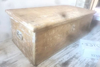 Retro Übersee Koffer, Antike Reise Truhe - Bild 1 von 4