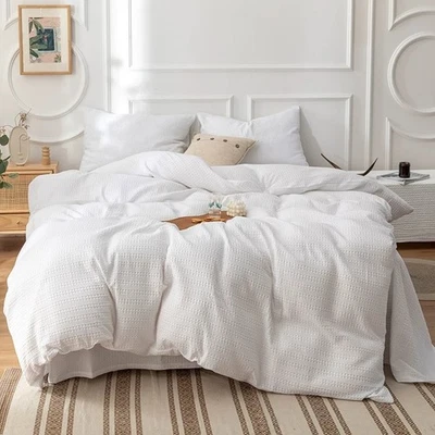 Funda nórdica cama completa/queen de algodón de alta calidad gris Foto 1 de 2