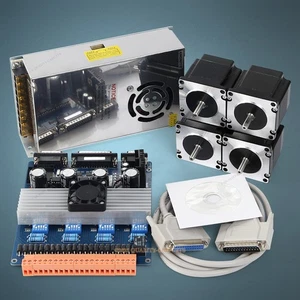 Komplette Schrittmotor Steuerung 4-Achsen CNC Maschine Fräsmaschine 4 Motoren - Bild 1 von 9