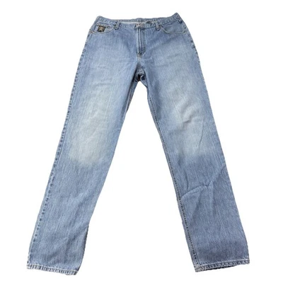 Jeans Cinch Green Label lavado claro 38x40 corte vaquero alto pierna recta occidental Foto 1 de 4