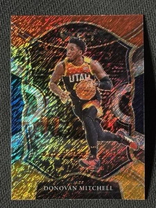 Donovan Mitchell 20-21 Panini Select Red White Orange Shimmer 27 Jazz PRINT LINE - Picture 1 of 2