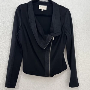 Chaqueta de Moto Vince Two by Vince Camudo Tejida Negra Talla M Ajustada Cremallera Elástica - Imagen 1 de 9