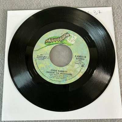 EDDIE RABBITT - I JUST WANT TO LOVE YOU / CROSSIN THE MISSISSIPPI 7” 45 Rock - Image 1 of 3