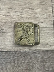 VTG Brass Belt Buckle 70s Greek God Hades Zodiac Disco Mythology 1970s - Picture 1 of 4