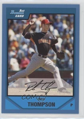2007 Bowman Draft Prospects Futures Game Blue /399 Rich Thompson #BDPP78 - Image 1 of 2