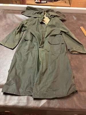 Abrigo de equitación australiano largo de lujo Driza Bone vintage talla L lona encerada piel al óleo Foto 1 de 4