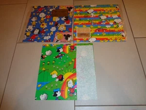 Hallmark Peanuts Charlie Brown Snoopy Birthday Gift Wrap Paper Lot - Picture 1 of 2