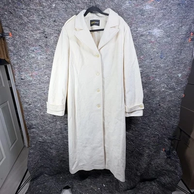 Metrostyle Coat Womens 18T Wool Blend Long Button Up Full Length Classic - Image 1 of 4