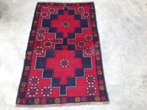 Unglaublicher Belutschi Stil Handgewebter Teppich 100 % Reine Wolle (4,5x2,9 Fuß) #31A - Bild 1 von 11
