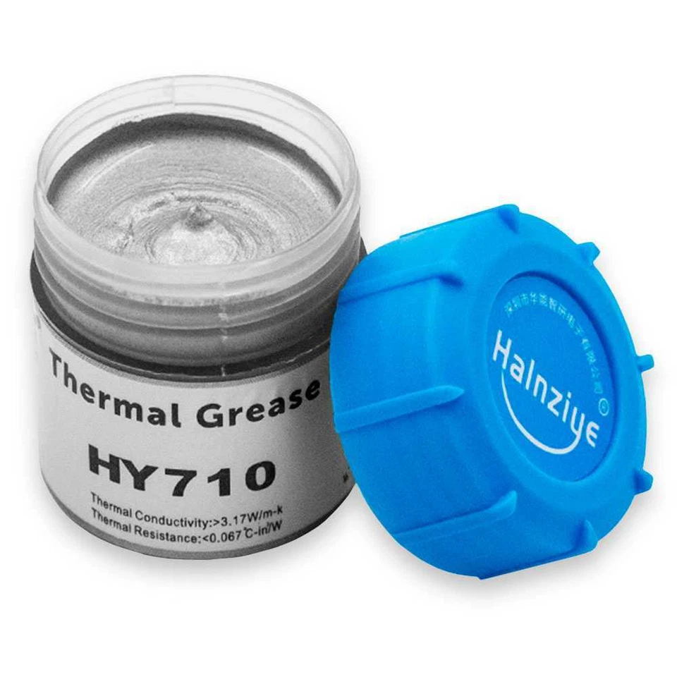 Pate Thermique Halnziye HY710 3.17 W/m-k 10g en Pot pour Processeurs CPU Argent - Photo 1/4