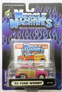 MUSCLE MACHINES ’50 FORD WOODY PINK COMBINED SHIPPING - Picture 1 of 1