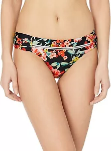 Lucky Brand Women's 170743 Side Shirred Hipster Bikini Swimsuit Bottom Size M - Picture 1 of 3