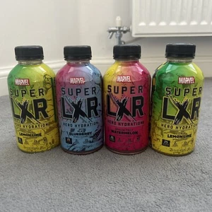 Arizona Limited Edition Starter Super LXR Marvel Hero Hydration Drink 4 Bottles - Picture 1 of 4