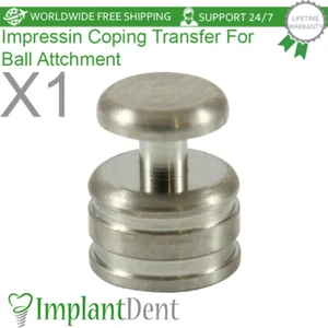 1x Dental Abformung Coping Transfer für Ball Befestigungssystem Prothetik - Bild 1 von 4