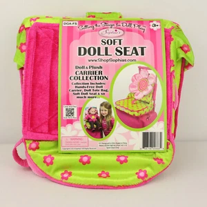 Sophia’s weicher Puppensitz Plüschtrage Blume rosa grün Puppentrage - Bild 1 von 9