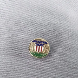 USFSA Preliminary Freeskating Figure Ice Skating Enamel Metal Pin Vintage - Picture 1 of 2