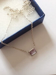 Amethyst Sterling Silver Necklace Delicate Elegant Summer Lilac - Picture 1 of 7