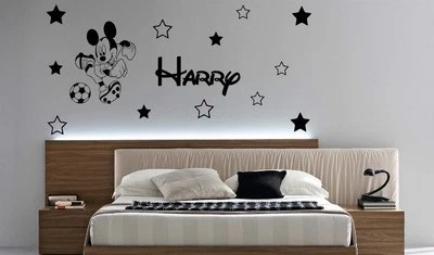 Personalised Mickey Mouse Wall Stickers Personalised Disney Wall Stickers Decal  - Image 1 of 4