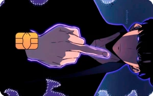 Solo Leveling Credit card skin decal sticker small chip Matte - Picture 1 of 2