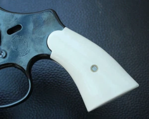 NEW CUSTOM S&W M 1917 GRIPS US ARMY N FRAME SMOOTH IVORY RESIN PRE-WAR STYLE - Picture 1 of 24