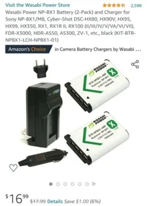 Wasabi Camera Battery 2 Pack And Charger - Picture 1 of 3